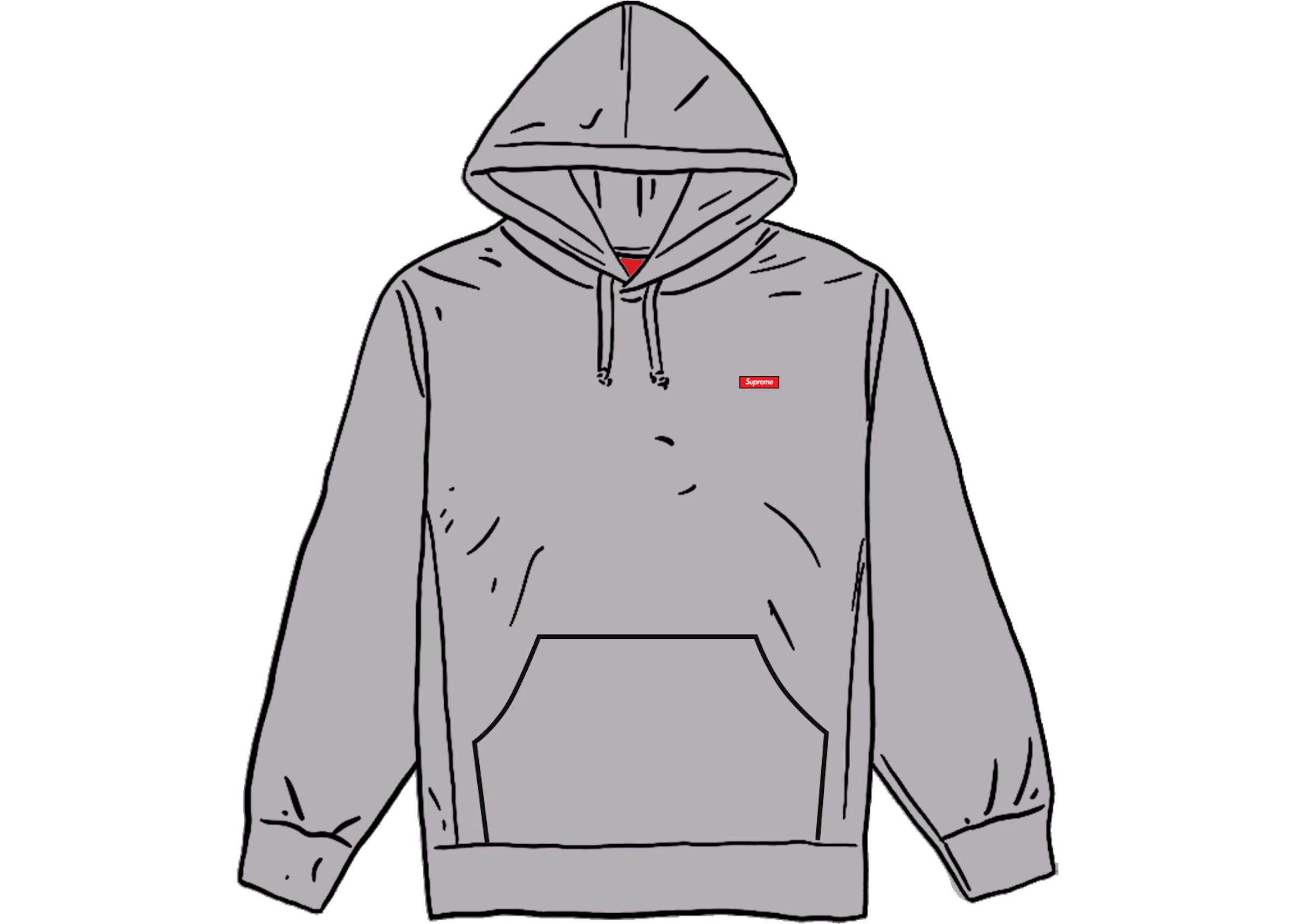 Supreme Small Box Hooded Sweatshirt Grey