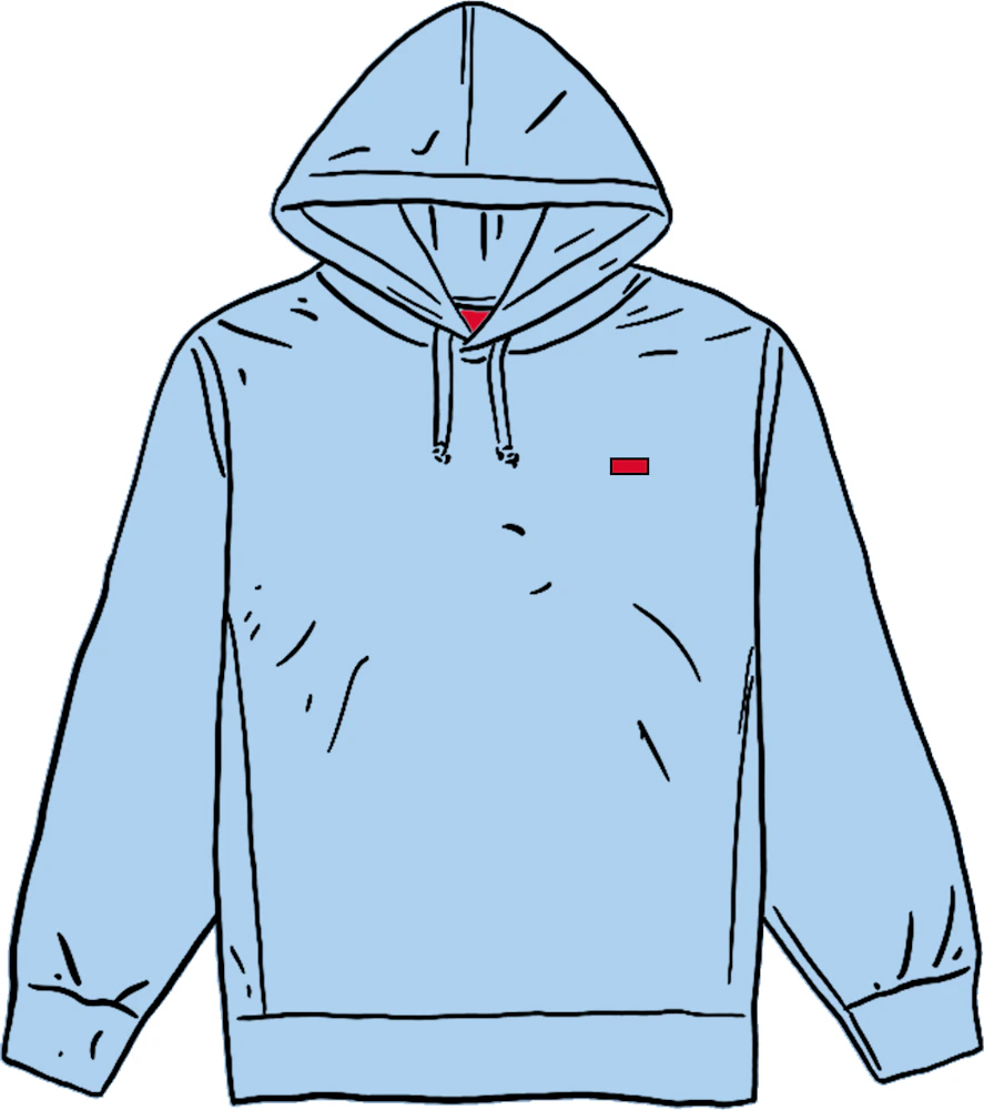 Supreme Small Box Logo Small Blue Hooded Sweatshirt - 100