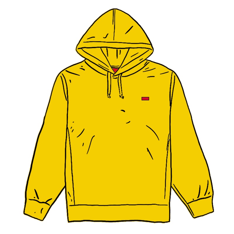 Supreme Small Box Felpa con cappuccio Lemon