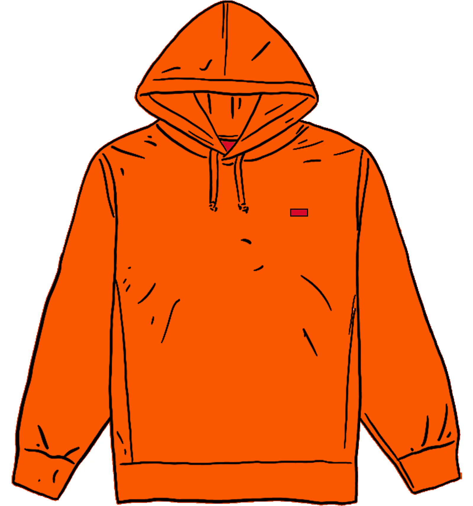 Orange box best sale logo supreme hoodie