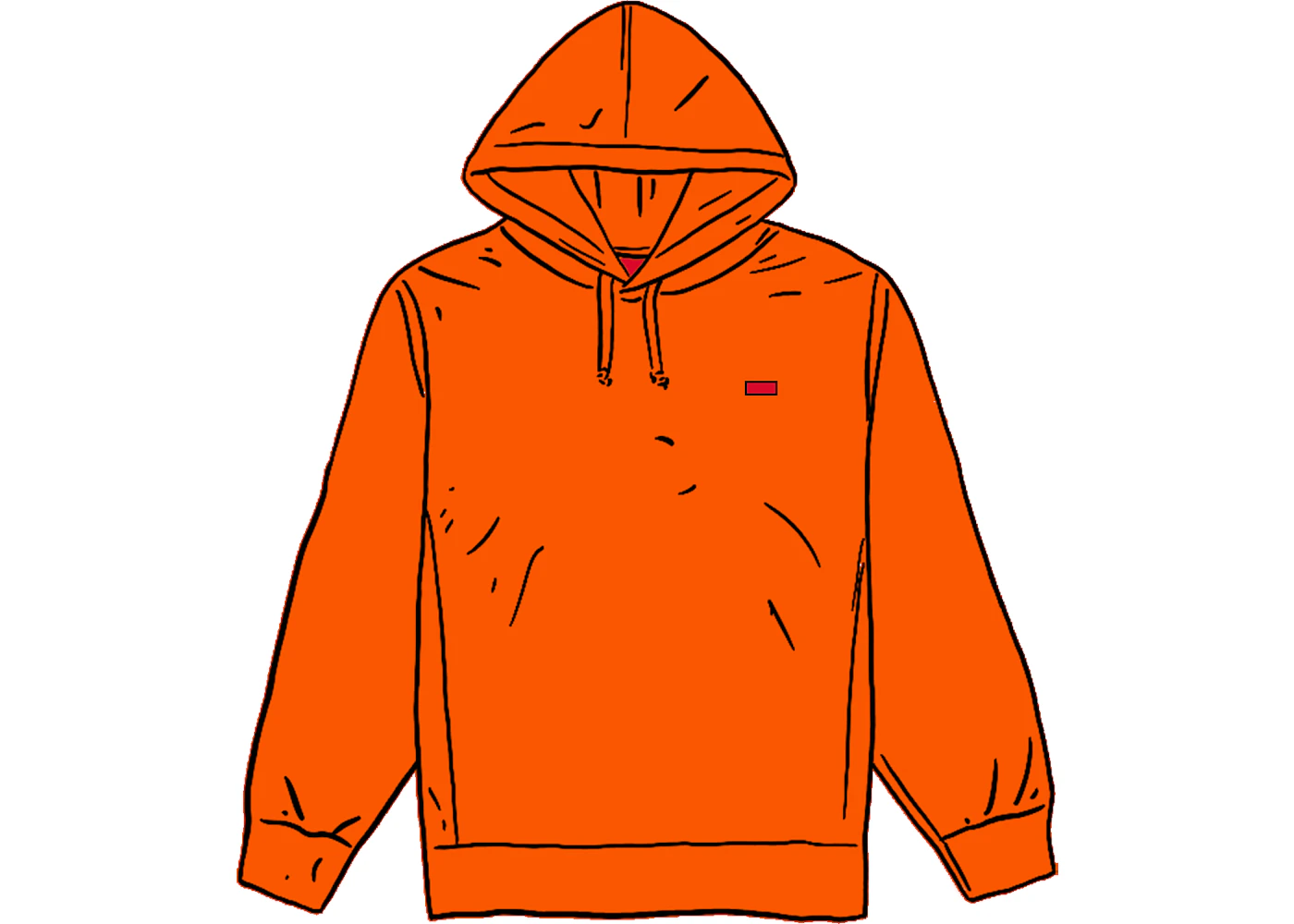 Supreme Small Box Hooded Sweatshirt Orange