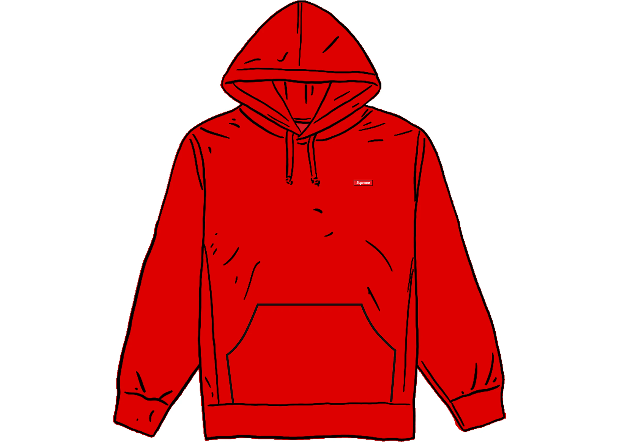 Supreme Small Box Hooded Sweatshirt Red