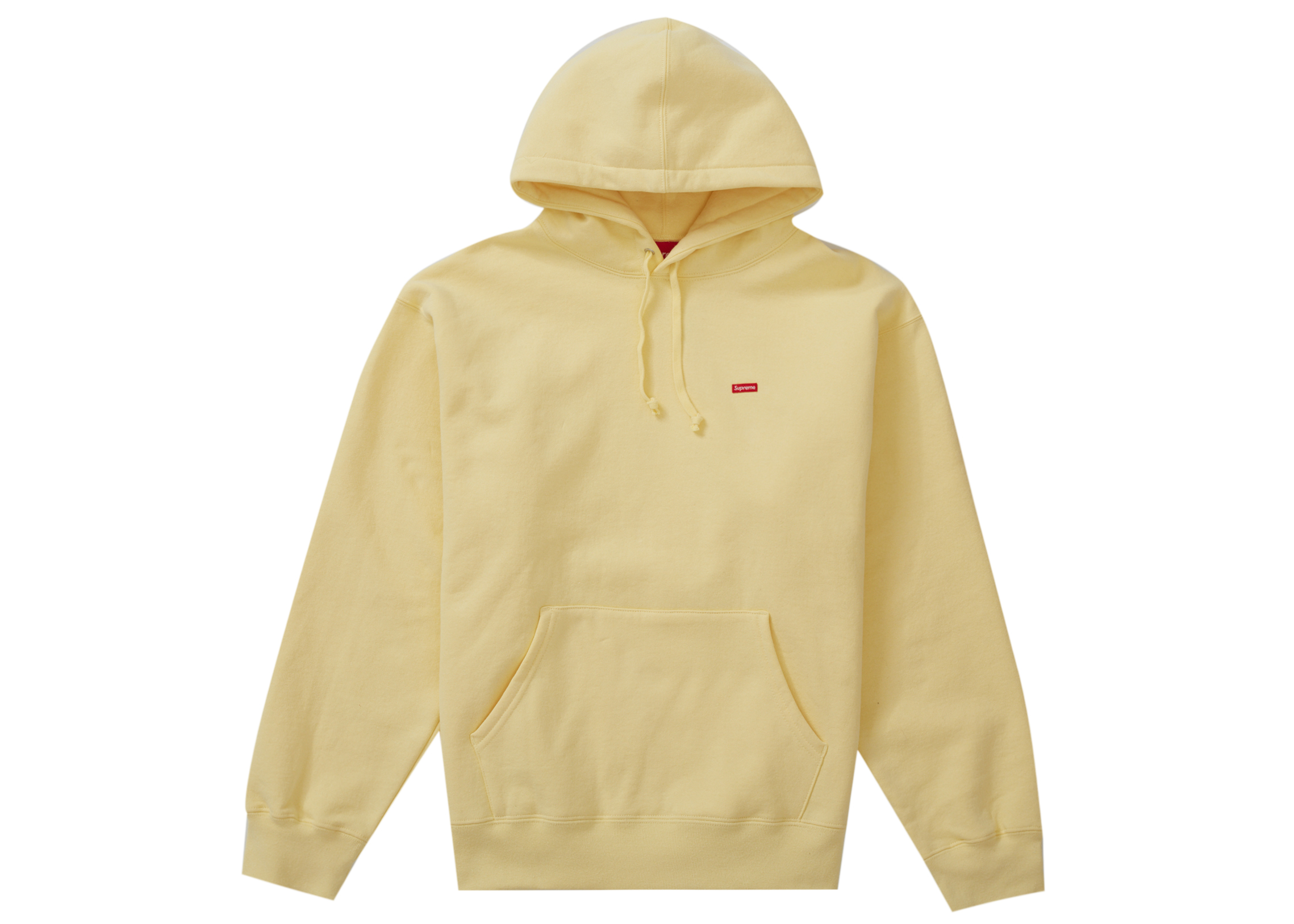 Supreme Small Box Hooded Sweatshirt (SS23) Light Yellow Men's