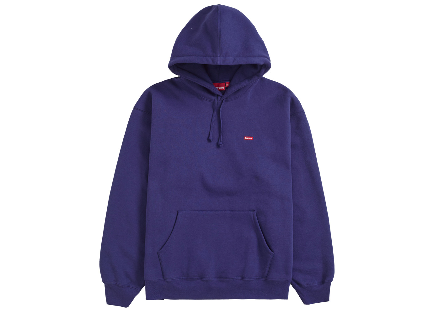 Supreme Small Box Hooded Sweatshirt (SS24) Washed Navy Men's 