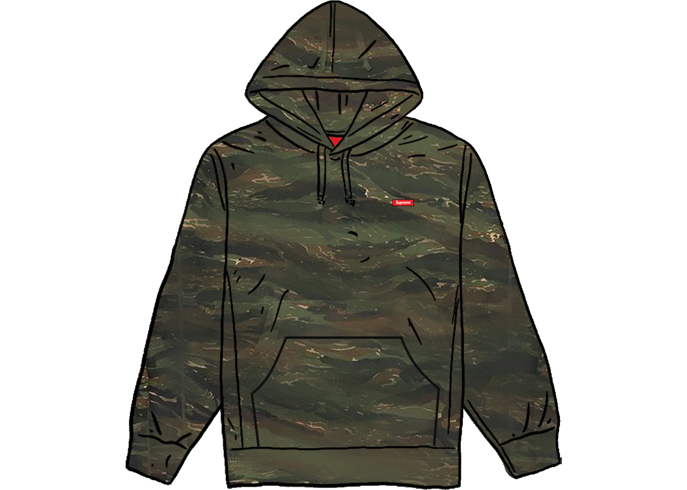 Supreme Small Box Hooded Sweatshirt Tigerstripe Camo Men's - SS21 - US Supreme Small Box Hooded Sweatshirt Tigerstripe Camo Men's - SS21 - US