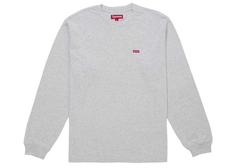 Supreme Small Box L/S Tee (FW25) Heather Grey Men's - FW25 - US