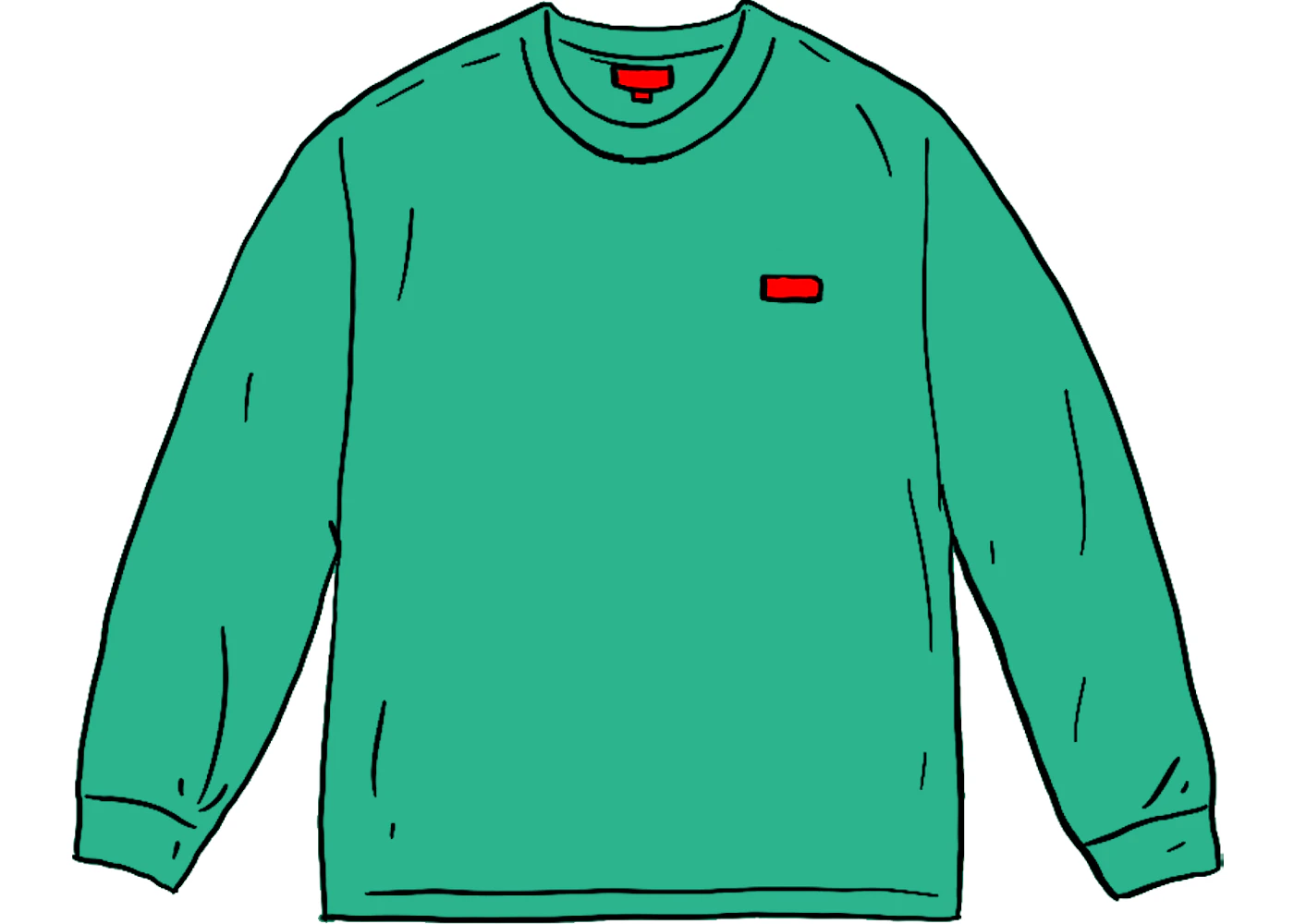 Supreme Small Box L/S Tee (SS21) Teal Men's - SS21 - US