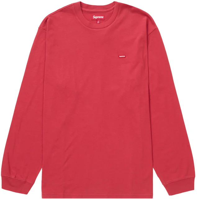 Supreme Small Box L/S Tee (SS24) Washed Red Men's - SS24 - US