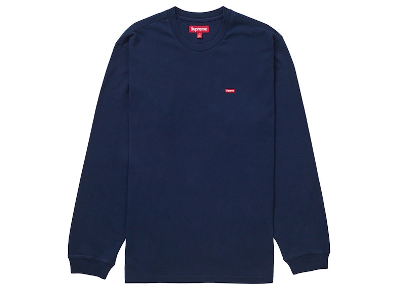 価格順Supreme Box Logo L/S Tee Navy M Tシャツ/カットソー(七分/長袖)