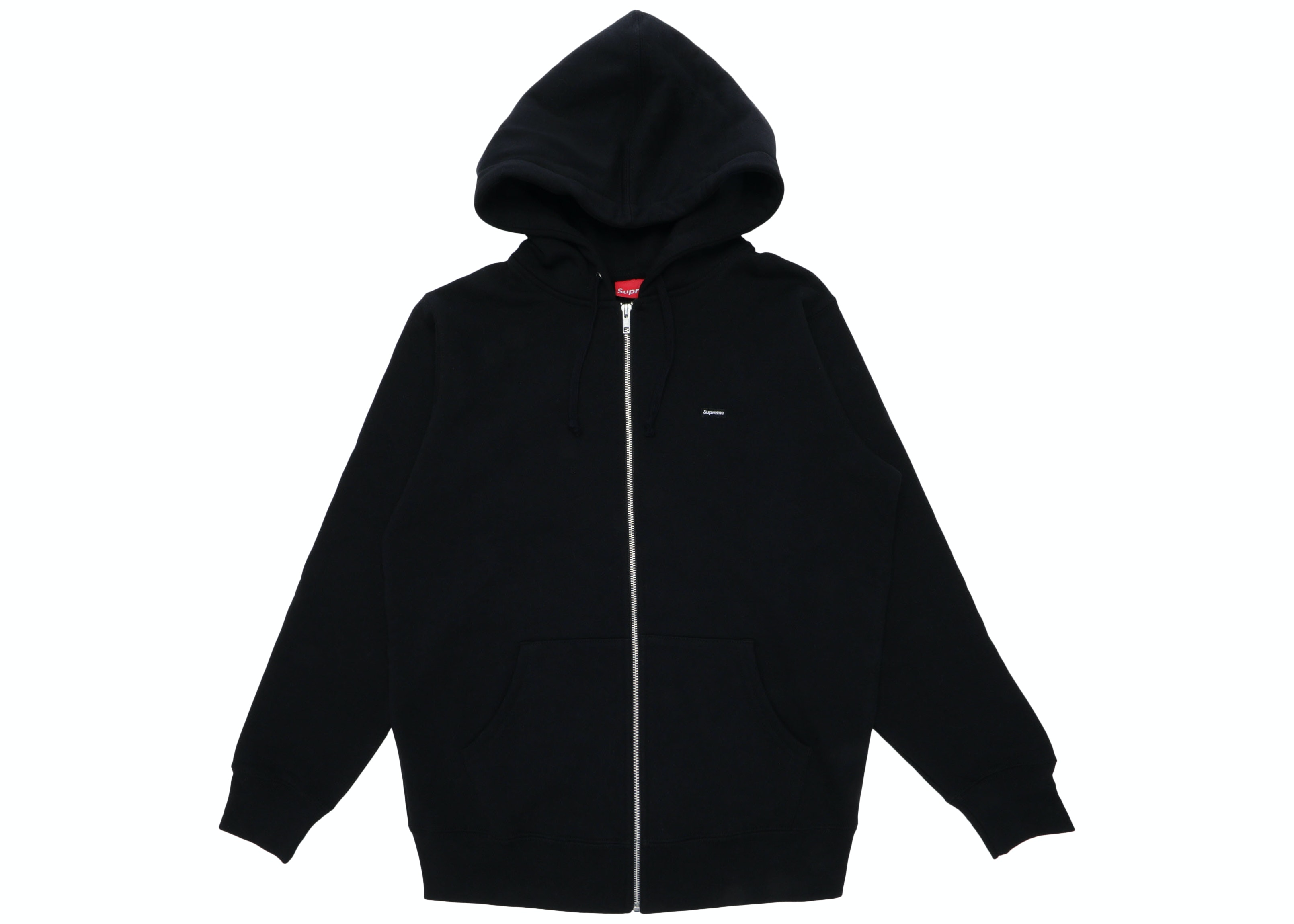 Supreme Small Box Logo Zip Up Hooded Sweatshirt Black SS17 US