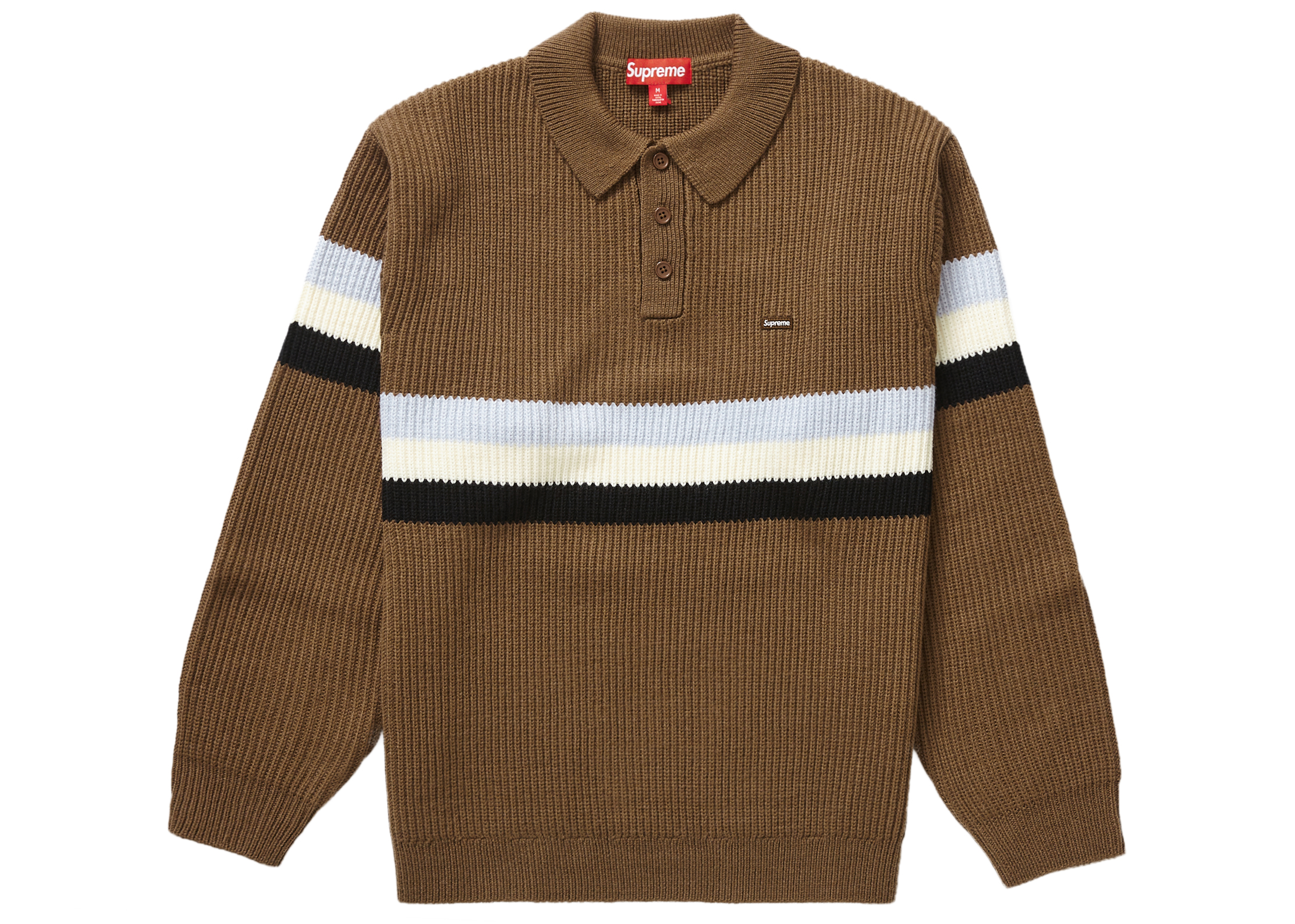 Supreme Small Box Polo Sweater Dark Brown Men's - FW23 - US