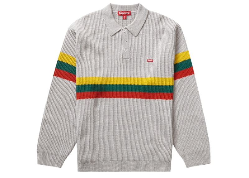 Supreme Small Box Polo Sweater Grey 男装- FW23 - CN