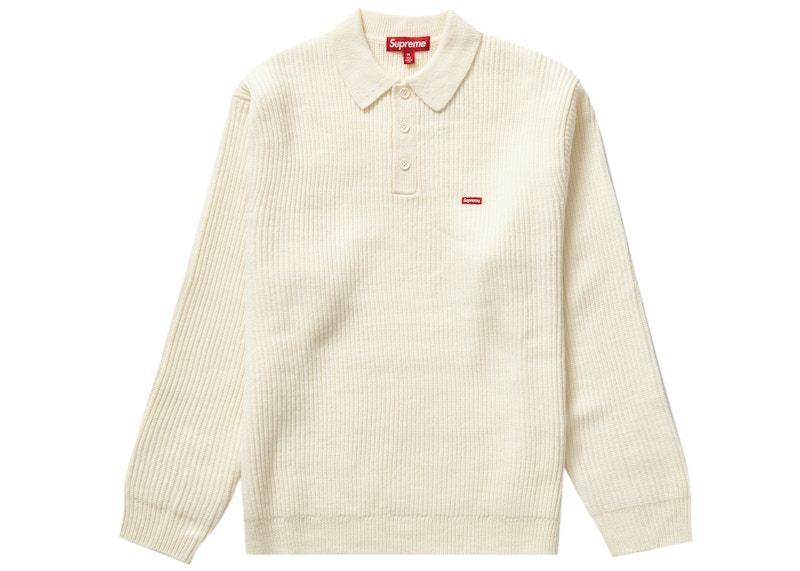 Supreme Small Box Polo Sweater Ivory