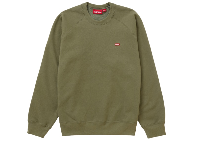 Supreme Small Box Raglan Crewneck Light Olive Men's - SS24 - GB