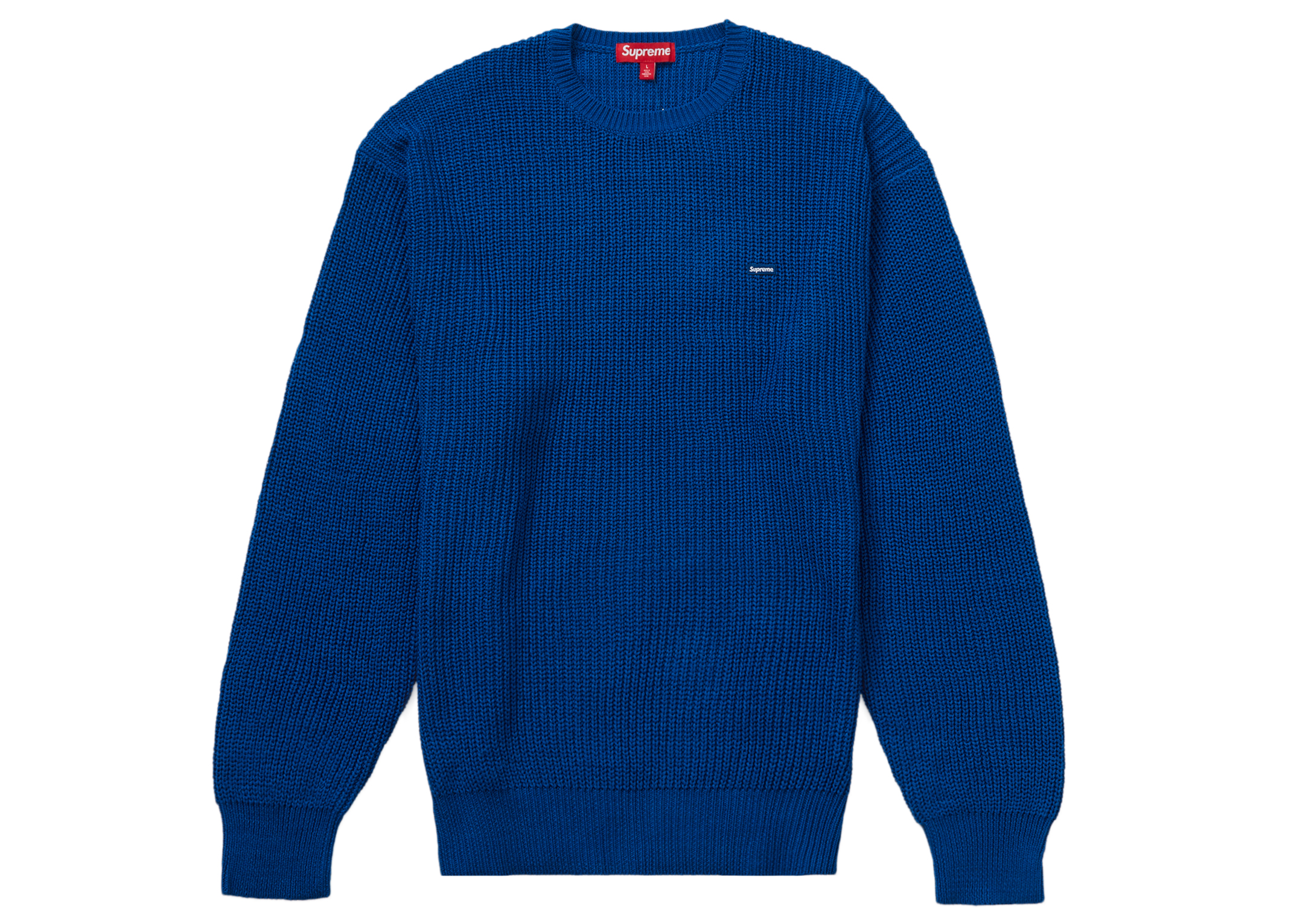 Supreme Small Box Ribbed Sweater Royal Men's - FW23 - US