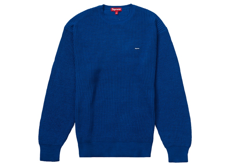 Supreme Small Box Ribbed Sweater Royal メンズ - FW23 - JP