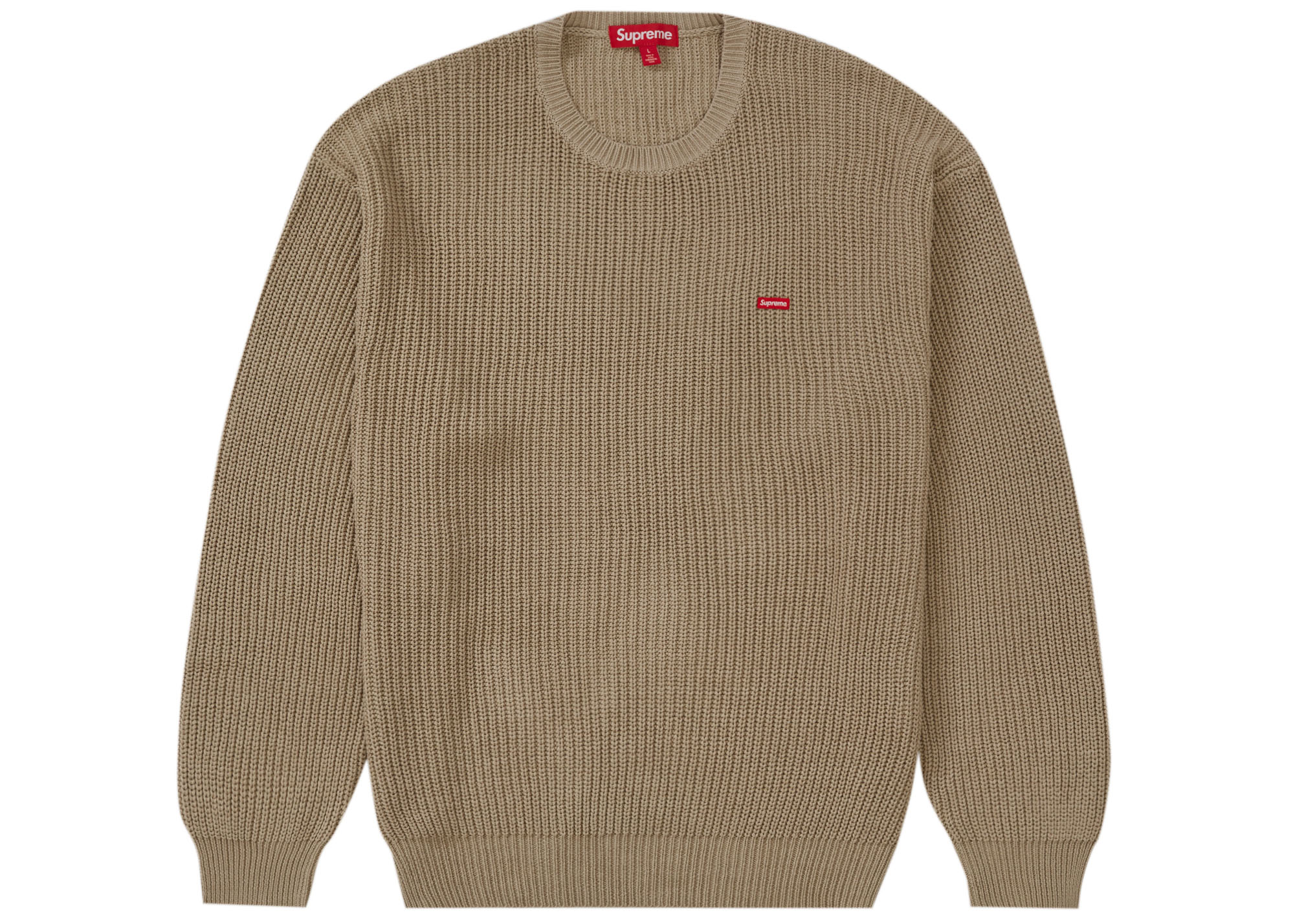 Supreme Small Box Ribbed Sweater Tan 男装- FW23 - CN