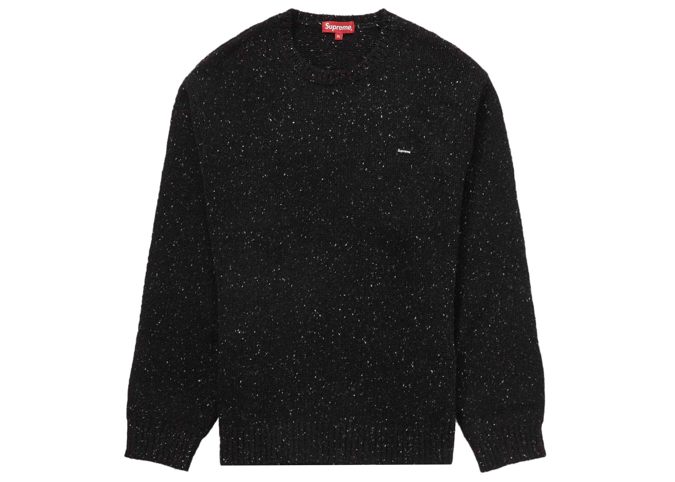 Supreme Small Box Speckle Sweater Black Men's - FW22 - US