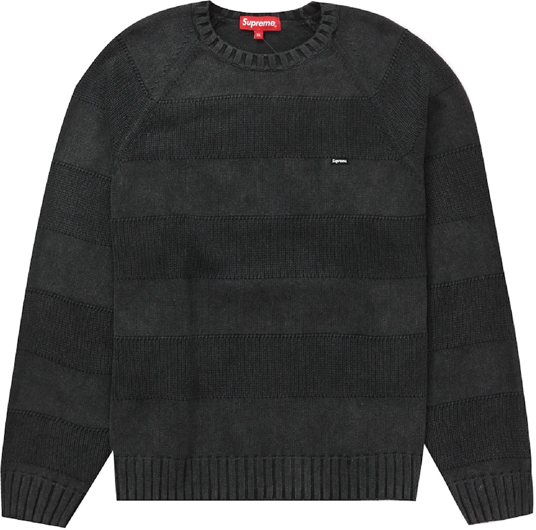 Supreme Small Box Stripe Sweater Black - SS23 - ES