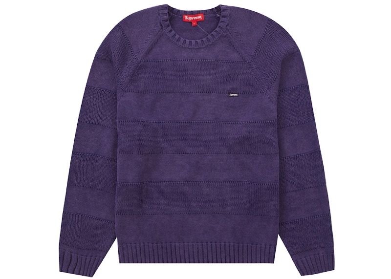 Supreme Small Box Stripe Sweater Purple - SS23 Men's - GB