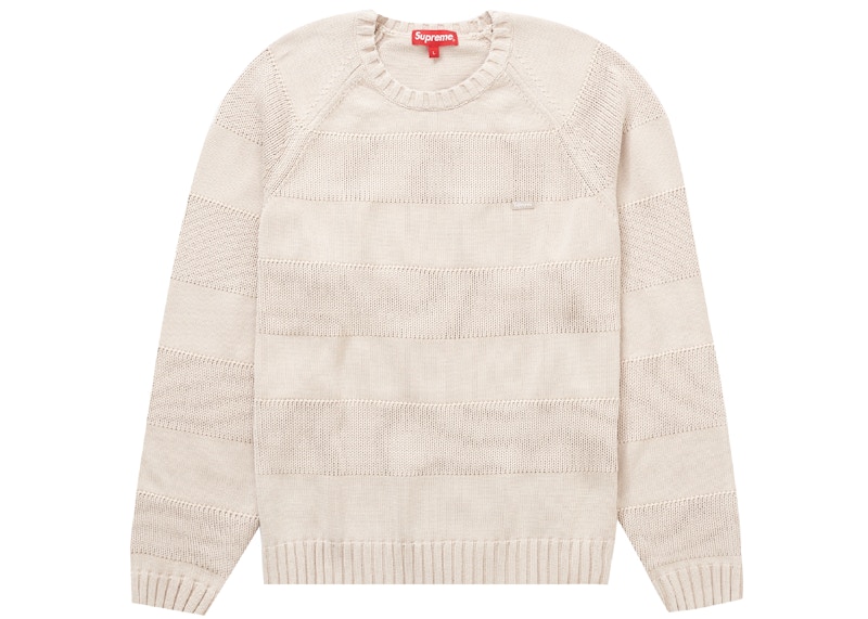 Supreme Small Box Stripe Sweater Stone Men's - SS23 - US