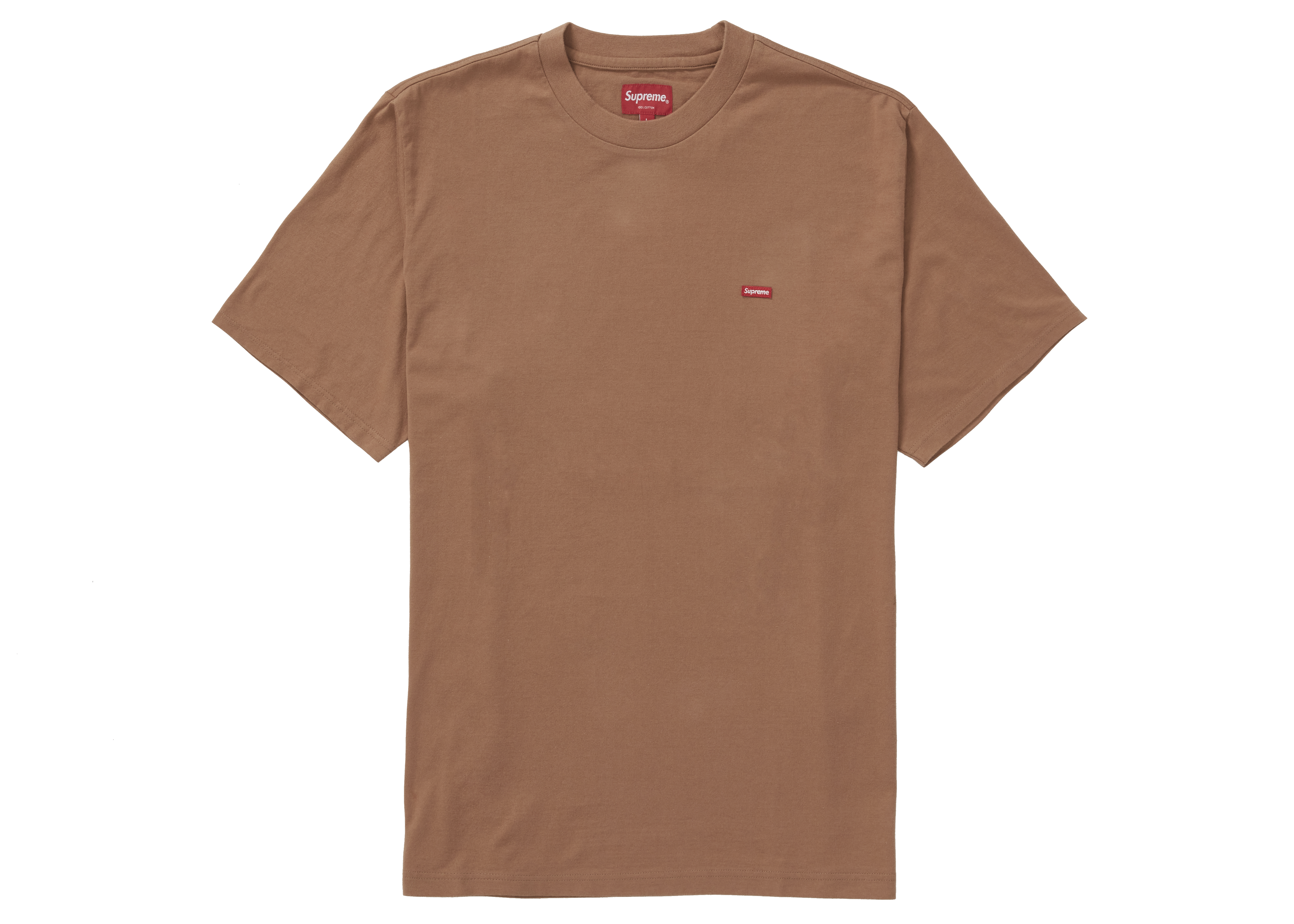 AUTHENTIC IN HAND BROWN SIZE LARGE FW21 WEEK 1 SUPREME SMALL BOX S/S TEE