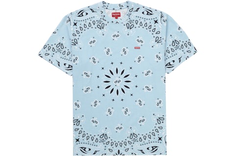Light Blue Supreme Blue Bandana Supreme Small Box Tee Light Blue