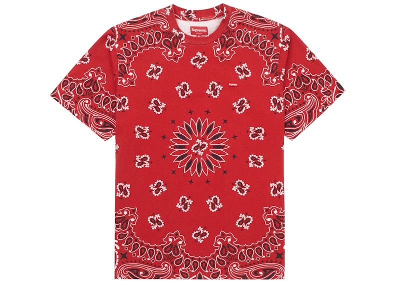 Supreme Small Box Tee Red Bandana Men's - SS21 - GB