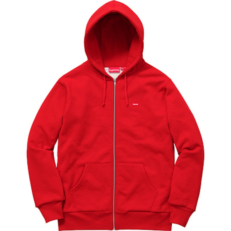 Supreme Small Box Thermal Zip Up Hoodie Red Men's - FW16 - US