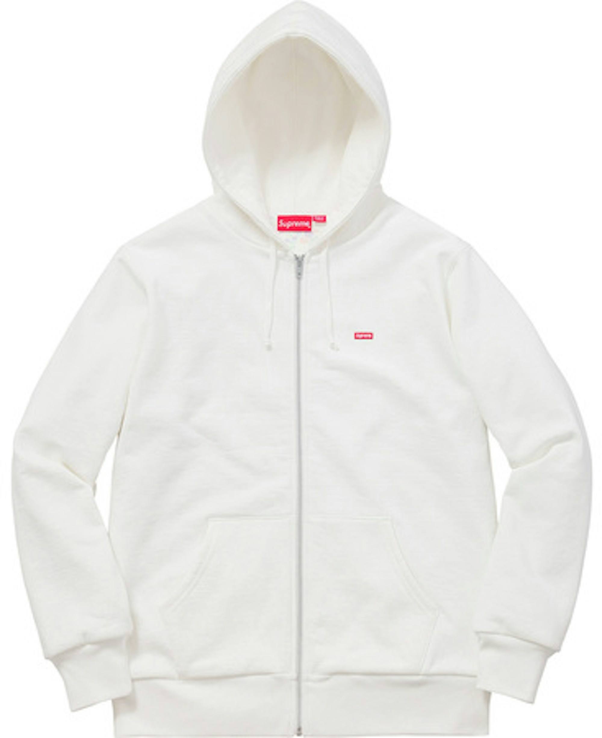 Supreme Small Box Thermal Zip Up Hoodie White - FW16