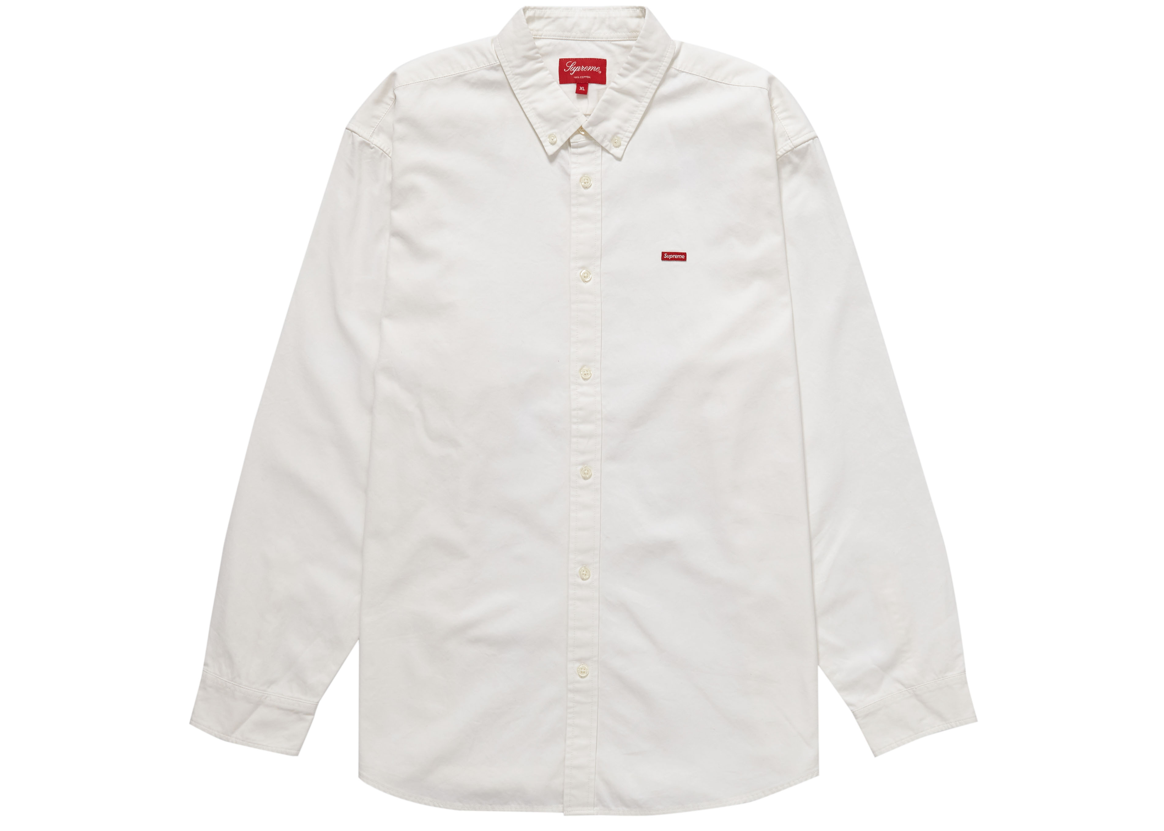 Supreme Small Box Twill Shirt White Men's - FW21 - US