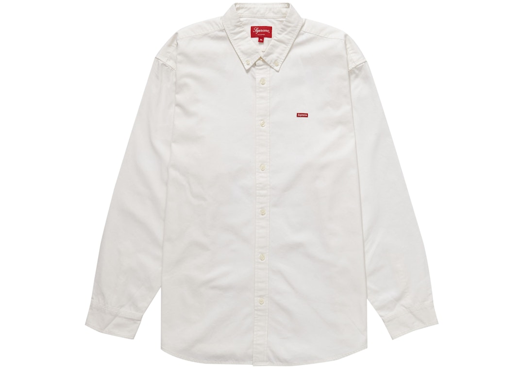 Pre-owned Supreme Small Box Twill Shirt White
