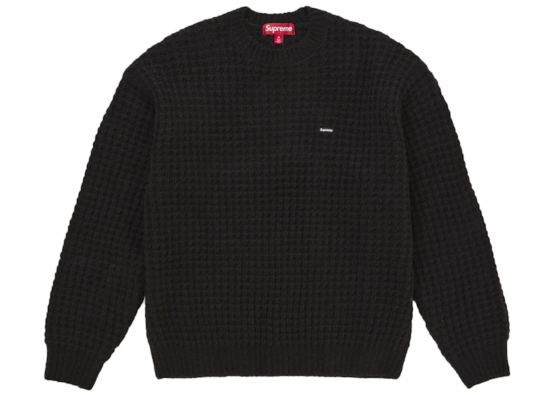 Supreme Small Box Waffle Sweater Black メンズ - FW25 - JP