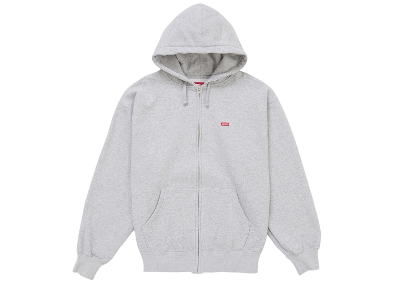 Supreme Small Box Zip Up Hooded Sweatshirt (FW25) Heather Grey