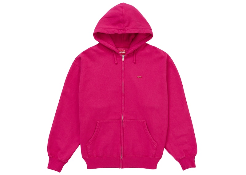 Supreme Small Box Zip Up Hooded Sweatshirt (FW25) Pink Men's