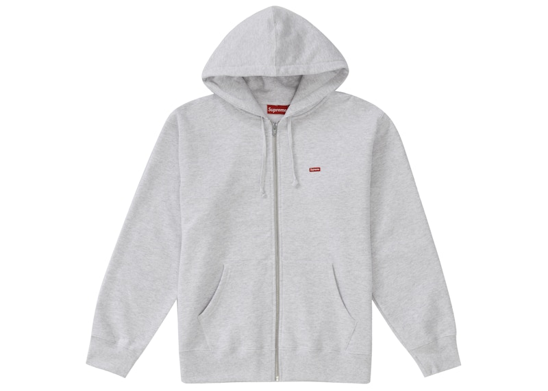 Supreme Small Box Zip Up Hooded Sweatshirt Ash Grey Men's - SS21 - US