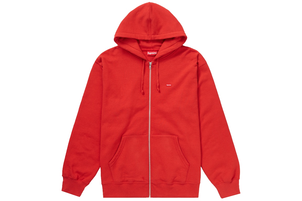 Click to view more detailed imagery on our partner's website Pre-owned Supreme Small Box Zip Up Hooded Sweatshirt Burnt Red