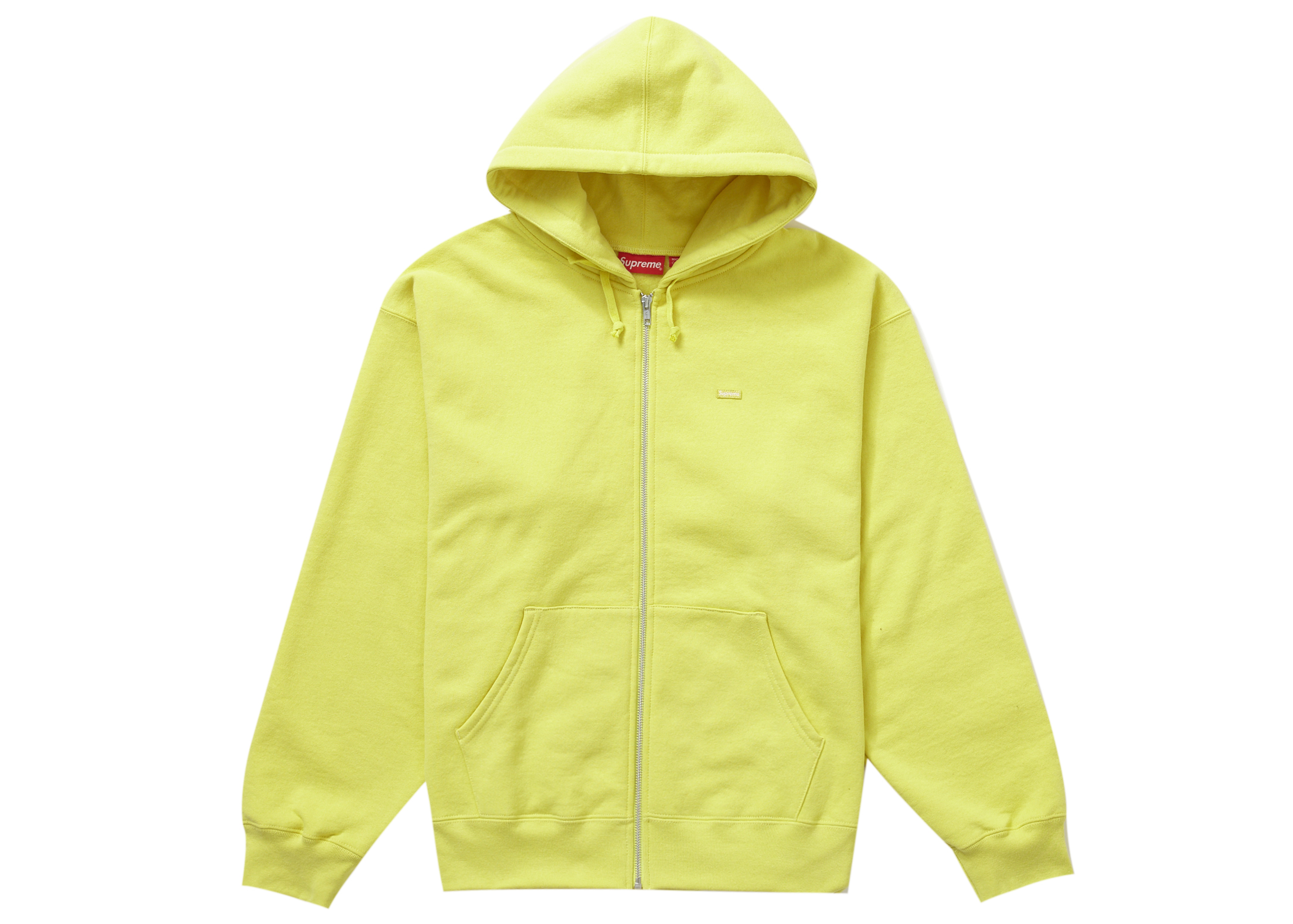 Supreme Small Box Zip Up Hooded Sweatshirt (FW23) Acid Yellow ...