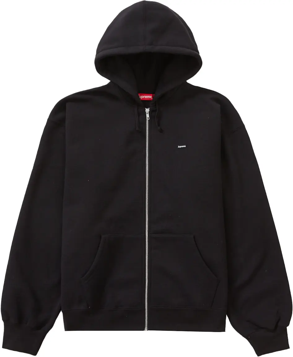 Supreme Small Box Zip Up Hooded Sweatshirt (FW23) Black - FW23 Men's - US