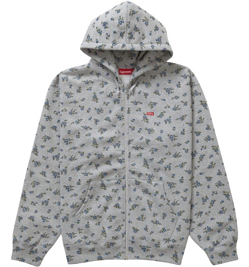 Supreme Small Box Zip Up Hooded Sweatshirt (FW23) Flowers Men's