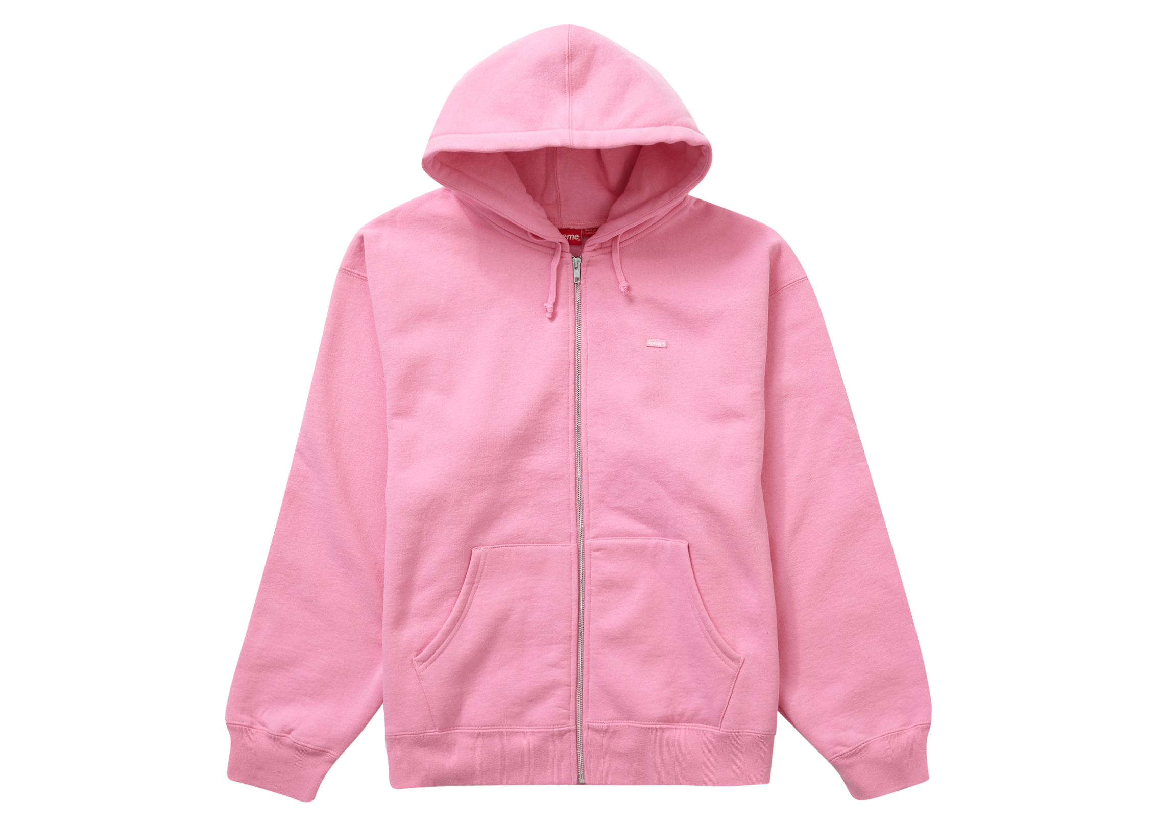 Supreme Small Box Zip Up Hooded Sweatshirt (FW23) Pink Men's 