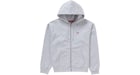 Sudadera Supreme Small Box con capucha y cremallera (FW24) Gris ceniza
