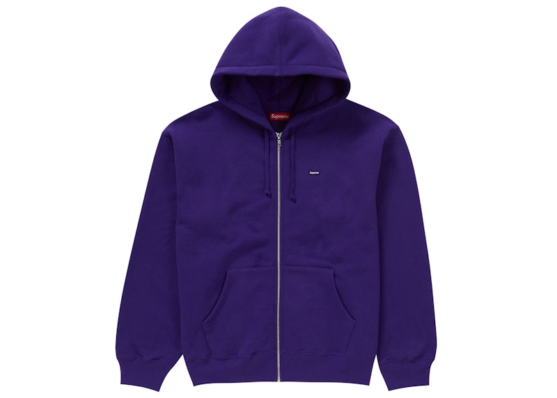 Supreme Small Box Zip Up Hooded Sweatshirt (FW24) Purple Men's - FW24 - US