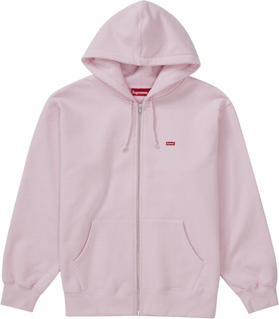 Supreme Small Box Zip Up Hooded Sweatshirt Light Pink Men\'s - SS21 - US