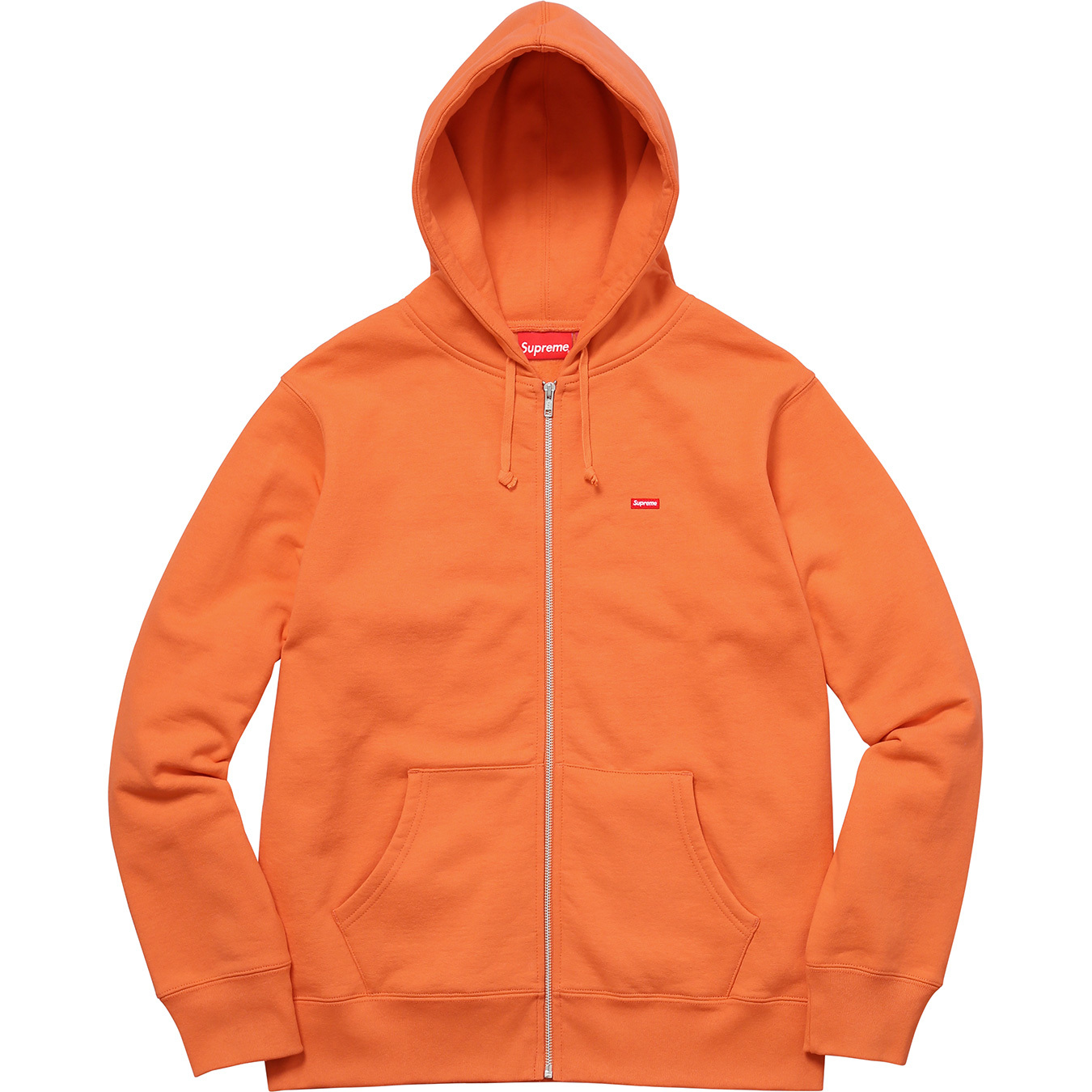 Supreme Small Box Zip Up Sweatshirt Bright Orange