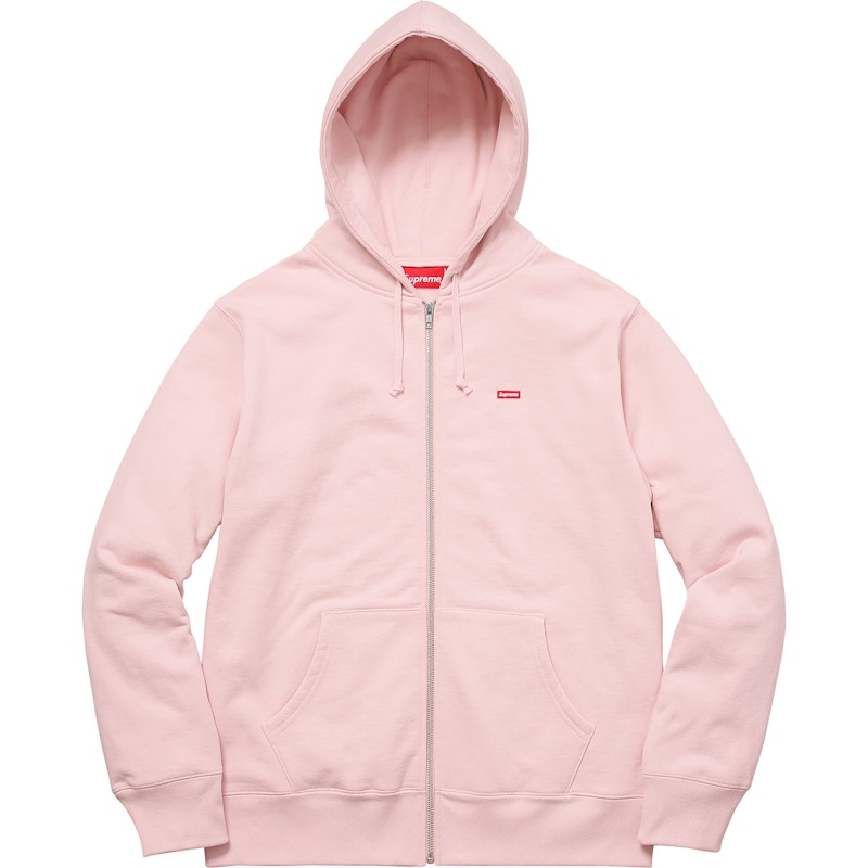 Supreme Small Box Zip Up Sweatshirt Pale Pink - FW17 Men's - US