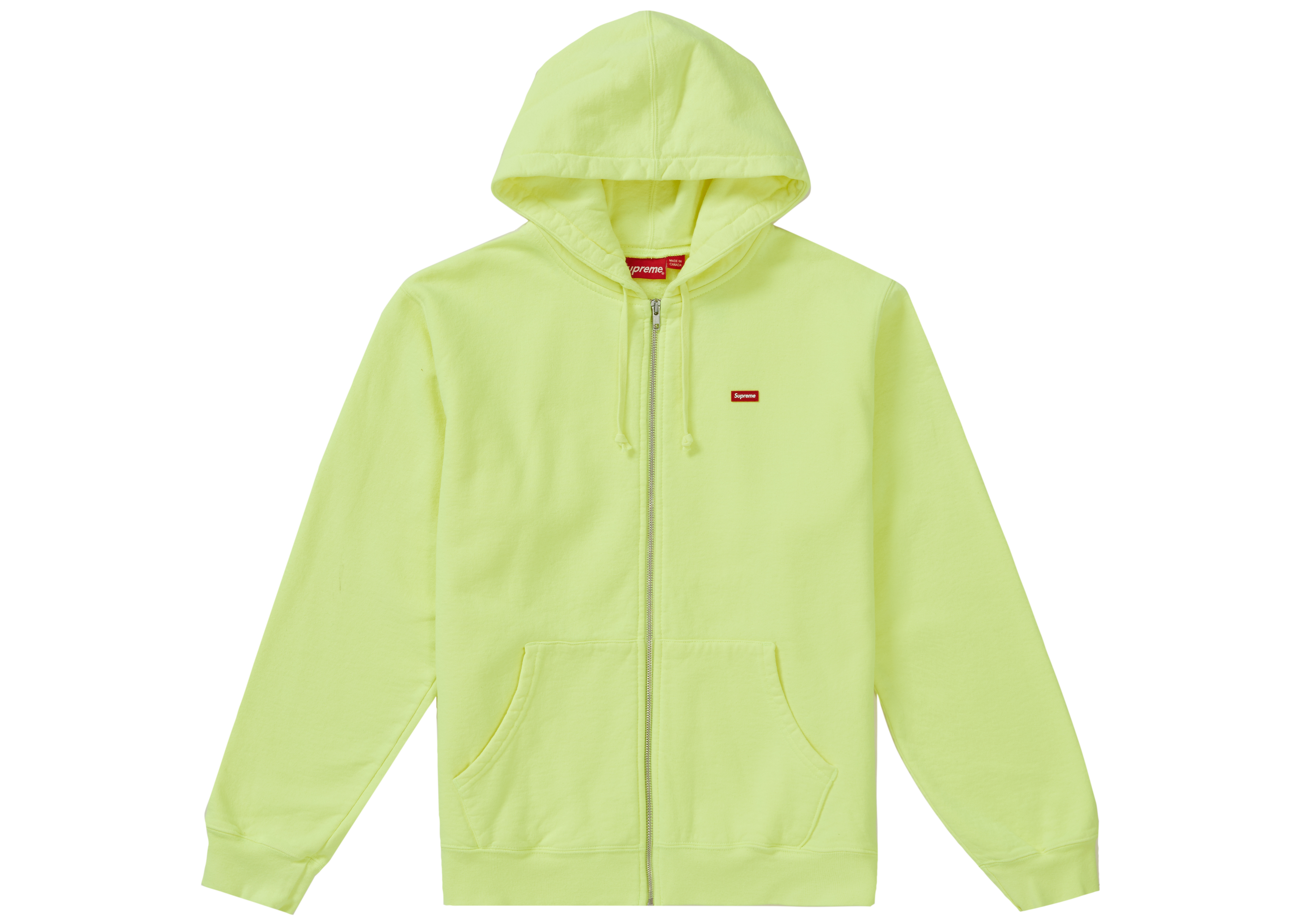 Supreme Small Box Zip Up Sweatshirt (SS19) Bright Yellow メンズ ...