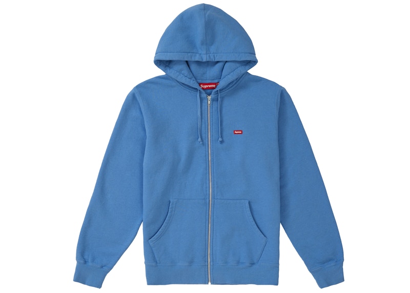 Supreme Small Box Zip Up Sweatshirt (SS19) Columbia Blue Men's