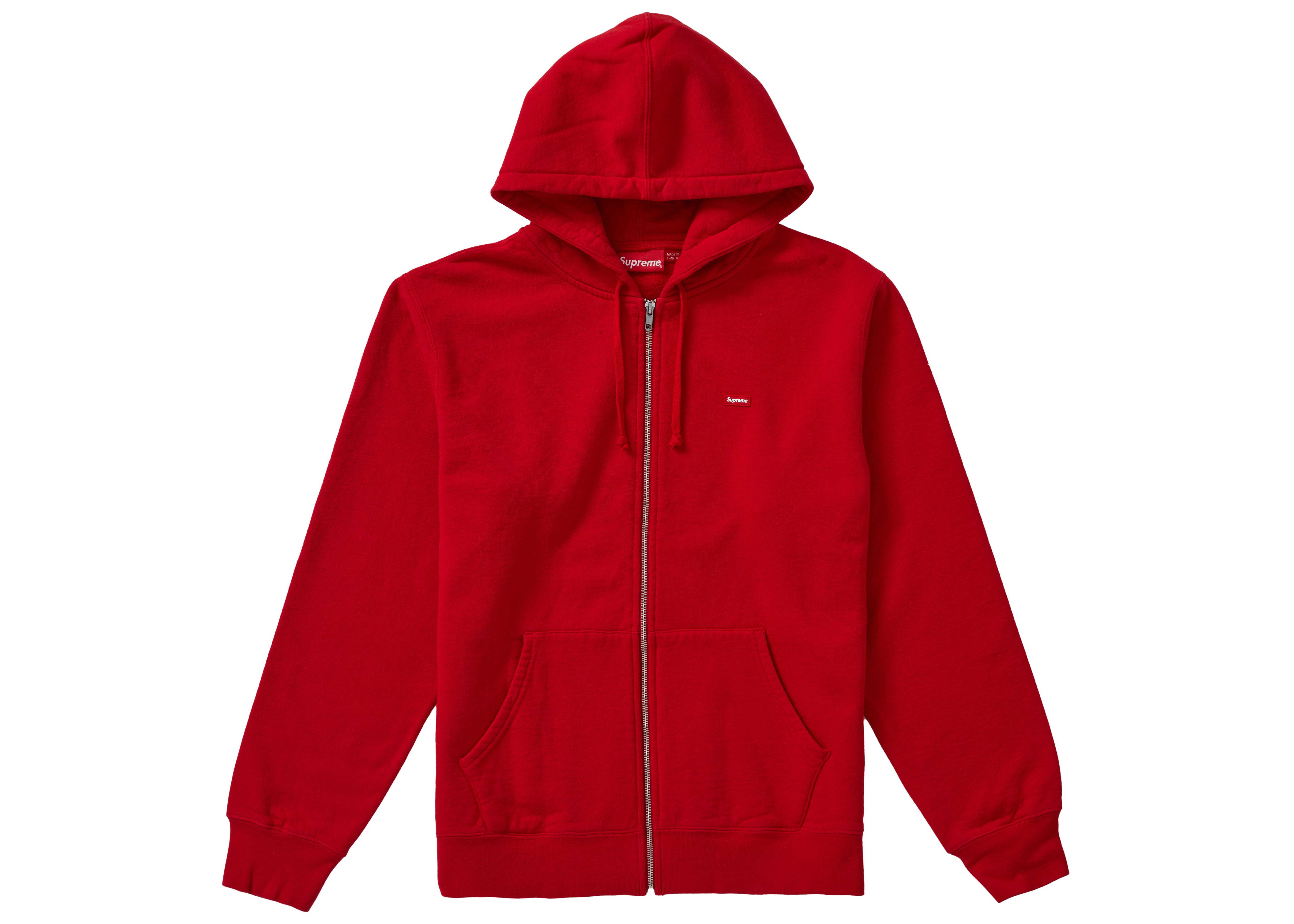 Supreme Small Box Zip Up Sweatshirt (SS19) Red