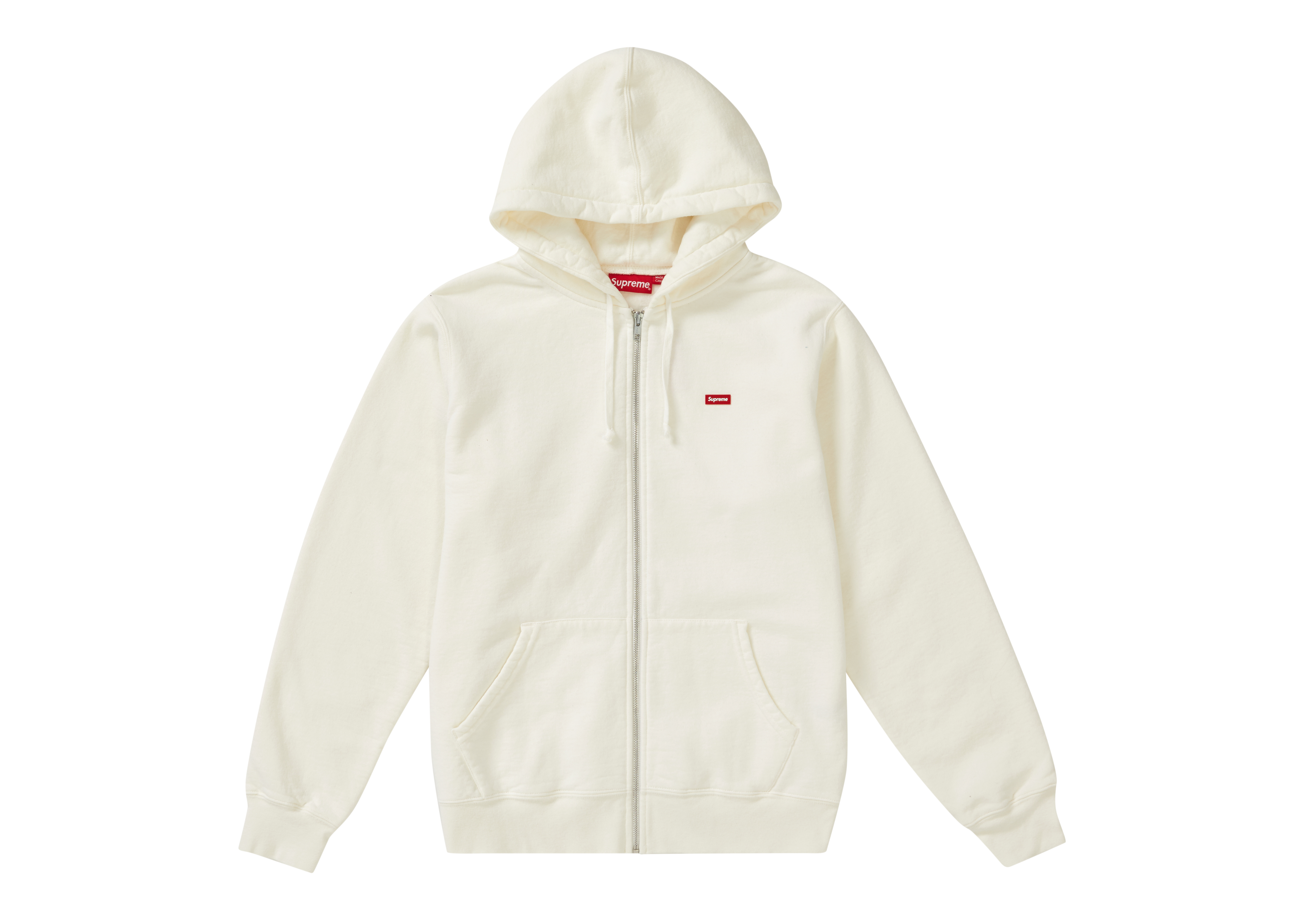 Supreme Small Box Zip Up Sweatshirt (SS19) White